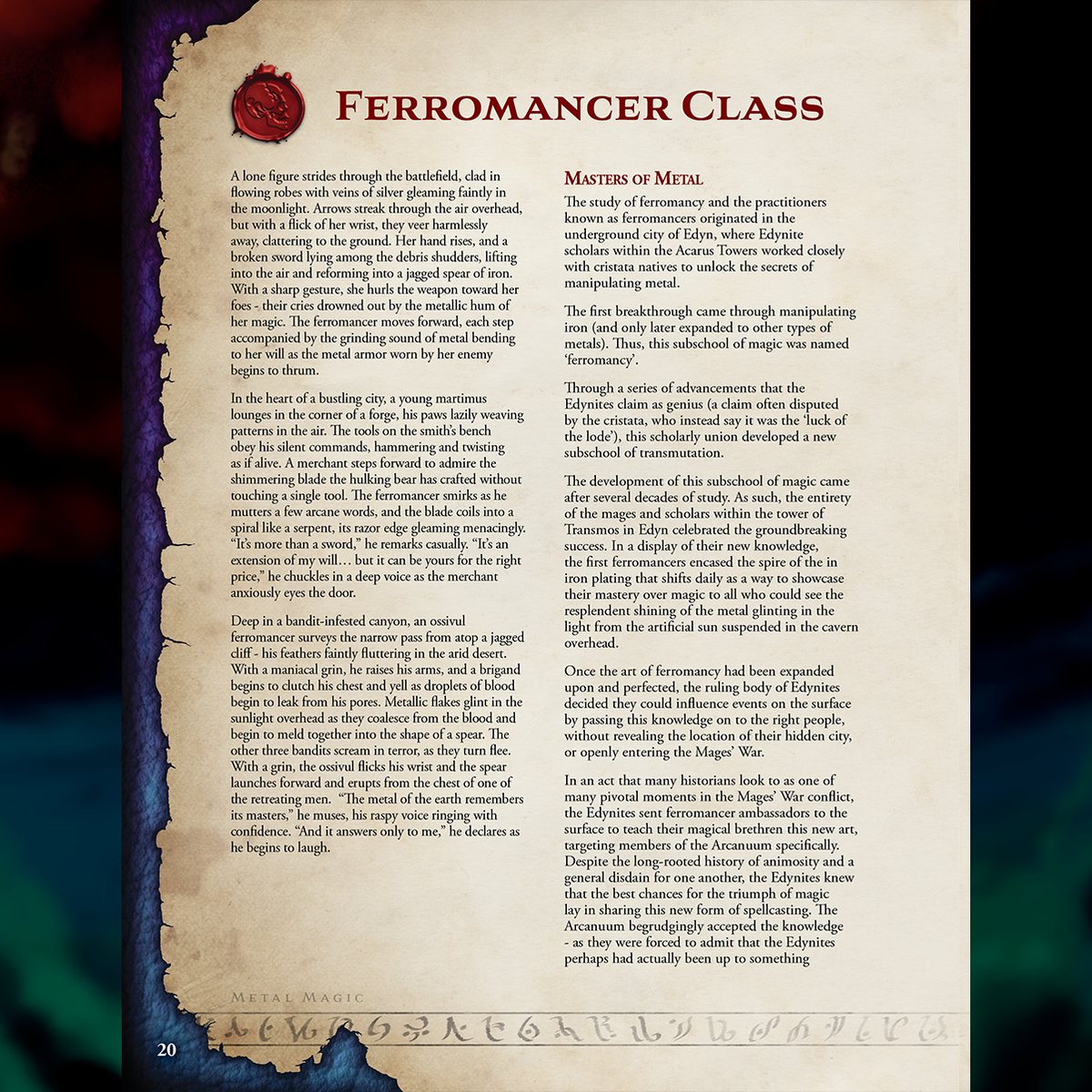 Ferromancy Metal Magic – Critical Crafting