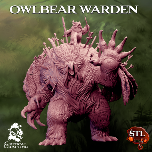 Owlbear Warden and Ward Cub STL